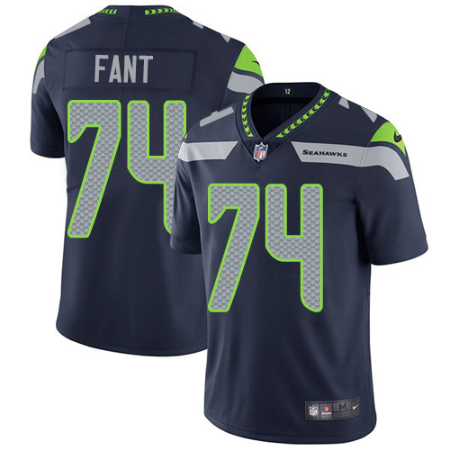 2019 Men Seattle Seahawks #74 Fant blue Nike Vapor Untouchable Limited NFL Jersey
